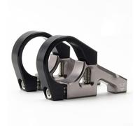 Belnotelt Potence à montage direct, pour fourche à double couronne DH VTT guidon de 35 mm, alliage d'aluminium CNC, anodisation longue, pour une durée de vie de vie noir argenté (noir argenté)