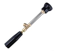 Belnotelt Pulvérisateur agricole haute pression avec buse réglable, baguette d'eau de jardin coupe-vent en aluminium pour l'entretien des plantes, lavage de voiture et nettoyage des chemins, noir (30