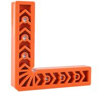 Belnotelt Règle de positionnement à angle droit, bois carré ABS à 90 degrés et outil d'alignement Quick-Fix avec échelle précise, orange (C)