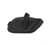 Belnotelt Sac de selle de vélo étanche avec support de feu arrière, pochette de rangement sous le siège, bande réfléchissante pour route VTT (noir)