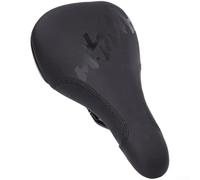 Belnotelt Selle de vélo de montagne pour descente DH VTT, siège ergonomique absorbant les chocs avec housse imperméable en polyuréthane et rails en acier (tout noir)