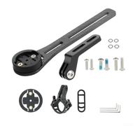 Belnotelt Support de fixation pour ordinateur de vélo en fibre de carbone | Support pour Garmin pour GPS Bryton, adaptateur d'extension de potence avant pour guidon de vélo de route VTT avec 2 trous de