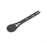 Belnotelt Support d'ordinateur de vélo en fibre de carbone, avec support d'éclairage avant et extension de caméra, pour Garmin pour Bryton Stable Fit 3K Noir (longueur 165 mm)