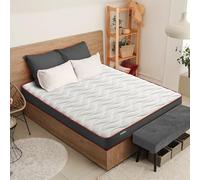 beloBed Matelas 140 x 200 cm Épaisseur 18 cm avec Viscose Haut Confort Réversible Double Face Ferme Moyenne Multicouche Respirant Noyau en Mousse HR ComfortFusion, Gris