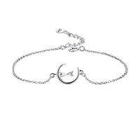 Belons Bracelet à breloques chat en argent sterling 925 pour femmes et enfants, chaîne réglable, 7 48 inch, Argent sterling 925
