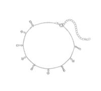 Belons Bracelet de cheville pour femme - En argent sterling 999 - Oxyde de zirconium - En forme de goutte - Chaîne de cheville réglable