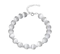 Belons Bracelet pour femme en argent sterling 925 - Œil de chat - Perles - Bracelet pour fille - Bracelet pour enfant