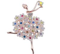 Belons Broche ballerine danseuse en strass pour femme et fille