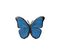 Belons Broche papillon en émail bleu pour mariage, banquet, corsage pour femmes, filles et enfants, Métal Métal Émail