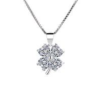 Belons Collier pour femme en argent sterling 925 avec pendentif trèfle à quatre feuilles avec pendentif pour filles et enfants
