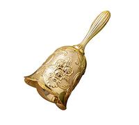 Belons Élégante Cloche à Main en Alliage de Zinc - Sonnette de Table et de Réception - Pour École et Noël (Doré)