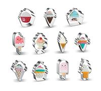 Belons Ensemble de 11 emporte-pièces pour crème glacée et biscuits, en acier inoxydable, pour la décoration de gâteaux en fondant, le glaçage et la pâtisserie