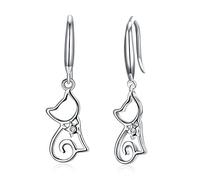 Belons Femme Enfant Adolescent Argent sterling 925 Argent sterling Ronde Incolore Oxyde de Zirconium