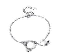 Belons Femmes Bracelet De Cheville En Argent Sterling 925 Chat Cloche Cheville Filles Charme Bracelet De Cheville Chaîne De Pied Réglable