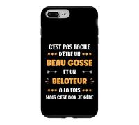 Belote Super Beloteur Humour Beau Gosse Beloteur Coque pour iPhone 7 Plus/8 Plus