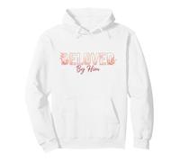 Beloved by Him Christian Faith Love Floral Inspiration Sweat à Capuche