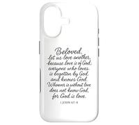 Beloved Let Us Love One Another 1 John 4 7 8 Verse biblique Coque pour iPhone 17