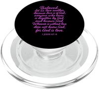 Beloved Let Us Love One Another 1 John 4:7 Verse Bible Pray PopSockets PopGrip pour MagSafe