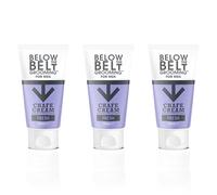 Below The Belt Crème anti-frottements pour hommes, soulagement quotidien des irritations des cuisses et de l'aine, parfum frais et rafraîchissant - Lot de 3 tubes de 75 ml