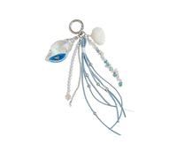 BELOWSYALER Accessoire sur le thème marin avec coquillages et détails de mer Porte-clés tendance idéal pour un usage quotidien Bleu