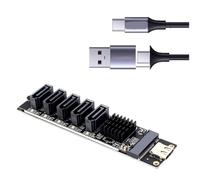 BELOWSYALER Adaptateur multi-périphériques USB de type C et USB A vers SATA3.0 pour sauvegarde et stockage de données NAS Disque dur de bureau Expander