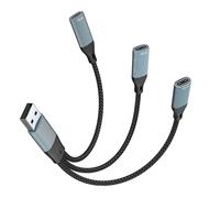 BELOWSYALER Adaptateur USB 3/2 en 1 mâle vers 2/3 ports de type C femelle multifonction pour téléphone portable mâle vers répartiteur de type C femelle