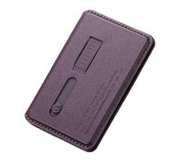 BELOWSYALER Angles de vue réglables, support de téléphone, rangement de cartes, design pliable, support en cuir PU, portefeuille pour téléphone