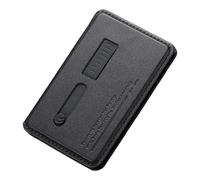 BELOWSYALER Angles de vue réglables, support de téléphone, rangement de cartes, design pliable, support en cuir PU, portefeuille pour téléphone