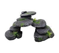 BELOWSYALER Aquariums Rock Stone Cave Decorations Fish Tanks Ornement Aquatique Pet Fish Tanks Maison Caverne pour Tortues Cachette Aquariums Ornements Rock Stone Decoration