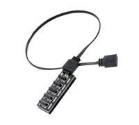 BELOWSYALER ARGB Câble d'extension de ventilateur pour boîtier d'ordinateur 5/8 ports 5 V 3 broches Câble de synchronisation couleur adressable, idéal pour connecter plusieurs ARGB et améliorer