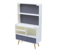 BELOWSYALER Armoire blanche miniature à l'échelle 1/12 pour maisons de poupées, buffet de rangement pour bibliothèque, décoration de scène