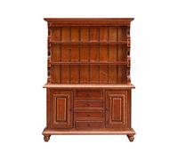 BELOWSYALER Armoire miniature en bois à l'échelle 1/12 pour maisons de poupées avec tiroirs et portes ouvrants pour projets d'artisanat