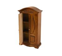 BELOWSYALER Armoire miniature en bois vintage pour maisons de poupées, armoire à double porte, pour décoration de scène de projet 1/12