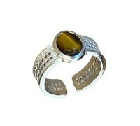 BELOWSYALER Bagues ouvertes géométriques vintage en alliage délicat pour les amateurs de mode Maneater Eye Stone Open Rings, One Size, Comme décrit, Comme décrit.