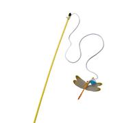 BELOWSYALER Baguette en forme de libellule avec clochettes Jouet d'exercice interactif pour encourager et instincts Libellules Chats Baguette avec clochettes