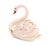 BELOWSYALER Boîte à bagues décorative avec motif oiseaux artistiques pour couples avec revêtement doux au toucher et boîte cadeau spacieuse pour la fête des amoureux