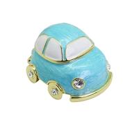 BELOWSYALER Boîte à bijoux miniature en alliage émaillé avec compartiment de rangement - Décoration de bureau élégante - 3 couleurs disponibles - Organisateurs de bibelots colorés