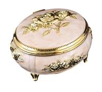 BELOWSYALER Boîte à bijoux rétro en métal avec doublure en tissu de protection, idéale pour offrir en cadeau