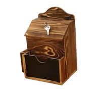 BELOWSYALER Boîte à suggestions en bois fabriquée à la main pour le bureau avec fente verrouillable, tableau d'écriture amovible et compartiment de rangement, boîte verrouillable