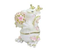 BELOWSYALER Boîte de rangement élégante en alliage émaillé motif dragon floral pour petits bijoux boîte cadeau élégante