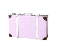 BELOWSYALER Boîte de rangement multifonction en bois servant de table à breloques européennes Grande capacité Design de transport à la main Boîte de transport pratique