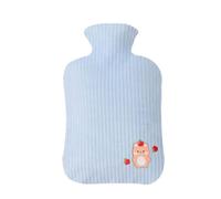 BELOWSYALER Bouillotte épaissie dessin animé chauffe-mains en peluche hiver bouillotte fille poche main et pied remplissage d'eau chaude soins personnels soulagement de la douleur