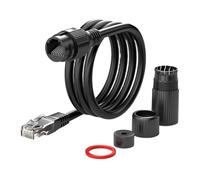 BELOWSYALER Câble connecteur RJ45 pour caméra de sécurité, assemblage de queue de cochon étanche pour zones humides, cheminement de câble et joints couverts