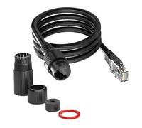 BELOWSYALER Câble connecteur RJ45 pour caméra de sécurité, assemblage de queue de cochon étanche pour zones humides, cheminement de câble et joints couverts