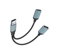 BELOWSYALER Câble répartiteur USB 2.0 avec transfert de données 480 Mbps et ports de charge 1,5 A pour ordinateur portable, imprimante, accessoires USB A femelle vers mâle