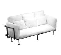 BELOWSYALER Canapé miniature 1/6 avec coussin en velours et cadre en fer stable pour maison de poupée, salon, décoration