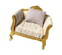 BELOWSYALER Canapé miniature moderne à l'échelle 1/12 en bois réaliste pour chambre à coucher, salon