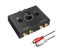 BELOWSYALER Changeur 2 en 1 Picker passif avec bouton et fonction muet pour systèmes stéréo Accessoire Home Cinéma