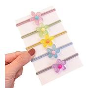 BELOWSYALER Chouchou lumineux pour queue de cheval avec fleur qui brille dans le noir pour filles, jolis élastiques à cheveux pour queue de cheval pour femmes, couleur aléatoire