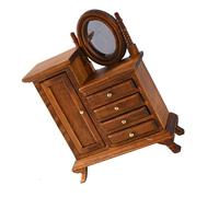 BELOWSYALER Coiffeuse miniature vintage à l'échelle 1/16 avec détails réalistes pour les amateurs de maisons de poupée Collec
